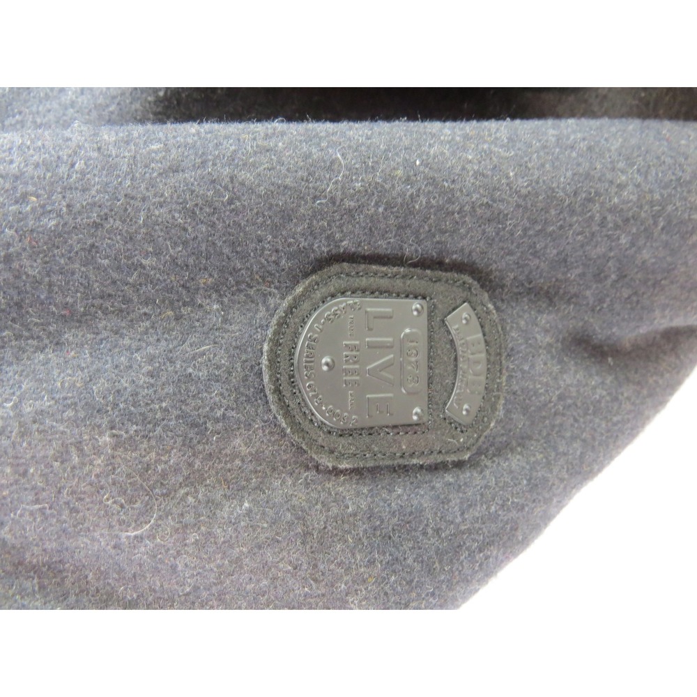 Buffalo David Bitton Wool Blend Peacoat Jacket L Charcoal Gray Double Breasted - Picture 9 of 9